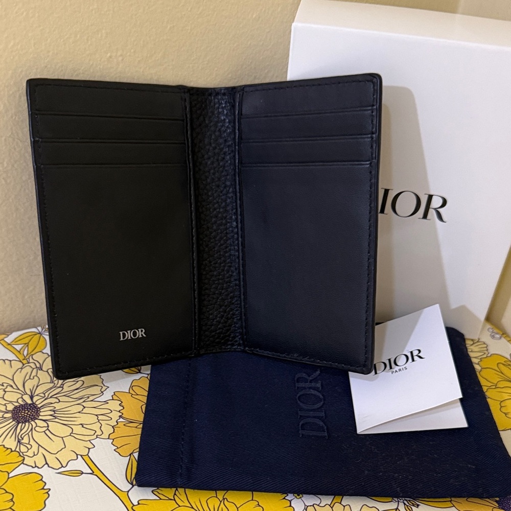 GWP ITEM 📣 Dior Men’s wallet Black Leather Dior Wallet Men’s Dior Gift wallet - Picture 5 of 10